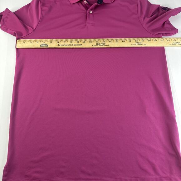 RLX Ralph Lauren Polo Men’s Med Hot Pink Golf Shirt - Picture 4 of 7